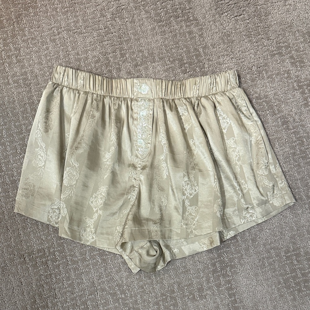Free People Cream Floral Women Shorts